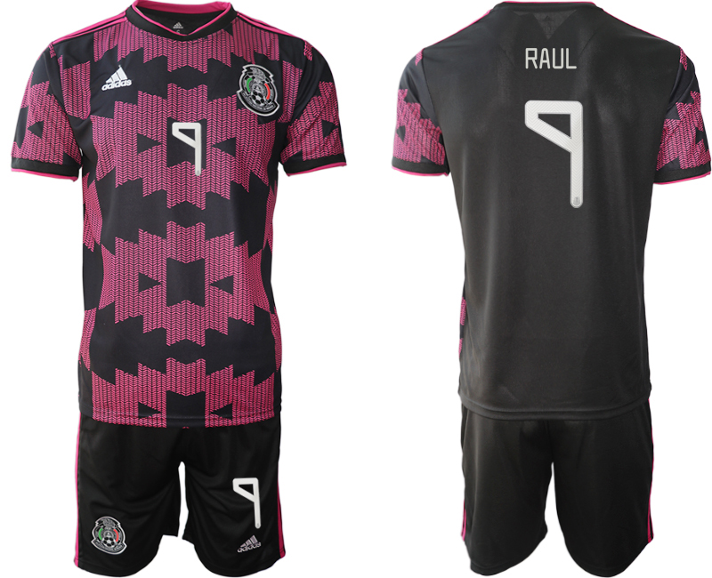 Men 2020-2021 Season National team Mexico home black #9 Soccer Jersey